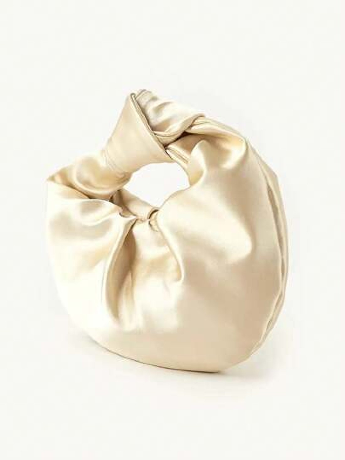 Elegant Solid Color Simple Design Taffeta Material Knot Pleated Cloud Clutch Bag For Party Prom Event