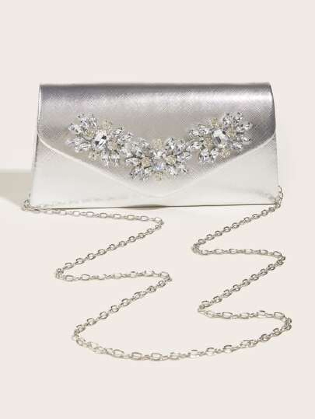 Vincy Glitter Handbag 1pc Evening Handbag With Sparkling Rhinestone Buckle Detail Pu Leather Small Square Bag Can Be Shoulder Cross Body Or Clutch Bag Perfect For Parties