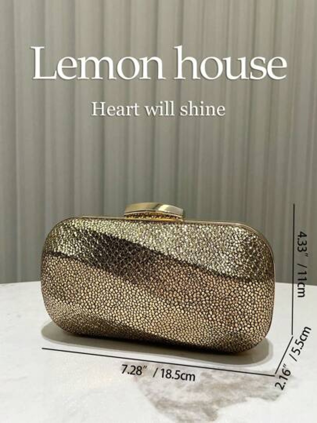 Spring Glamorous Faux Leather Glitter Clutch Bag Women Elegant Evening Party Handbag Shoulder Bag Suitable For Formal Events Weddings Parties