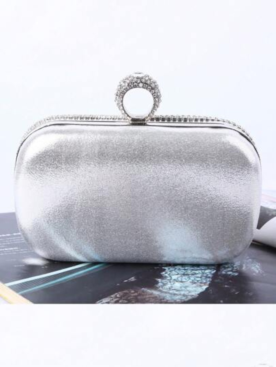 European And American Style Diamond Inlaid Fringe Clutch Bag Ring Handcrafted With Rhinestones Perfect For Evening Events