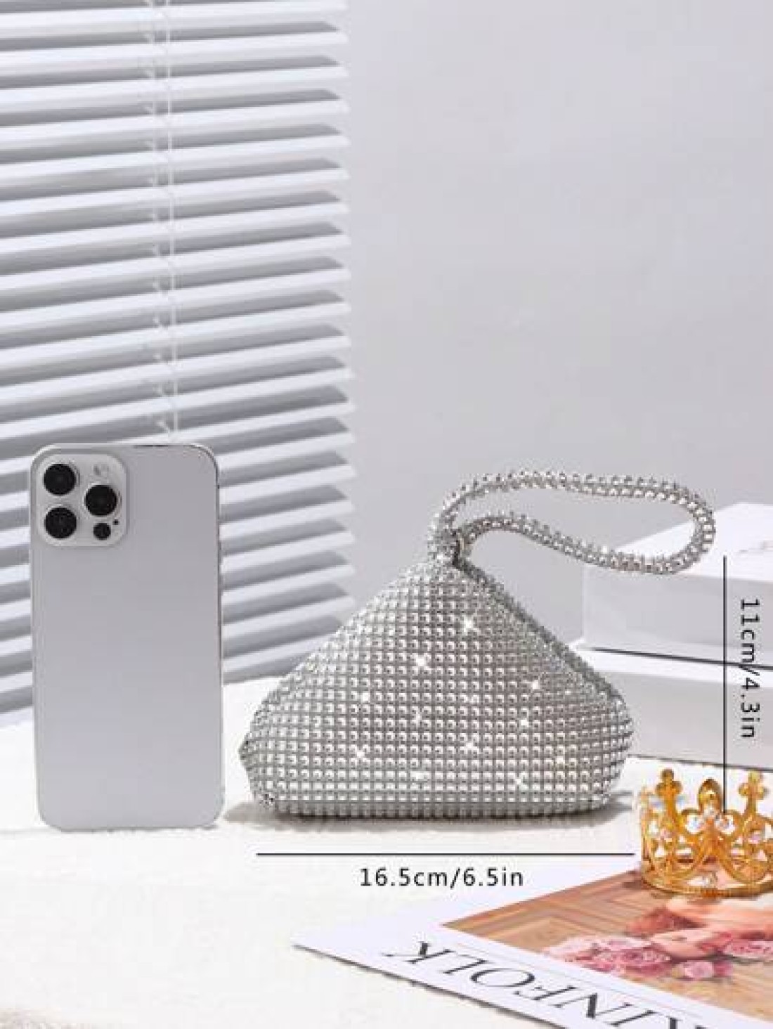 Glamorous Glitter Bling Sequin Luxury Shiny Women s Mini Sparkling Rhinestone Clutch Bag Suitable For Wedding Party Dance Birthday Gift Makeup Bag Evening Bag Dinner Bag For Party Girl Woman Bride
