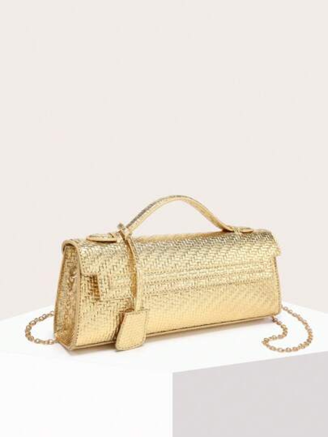 1 Piece Women s Golden Woven Design Handbag Lightweight Tote Shoulder Cross Body Bag Versatile