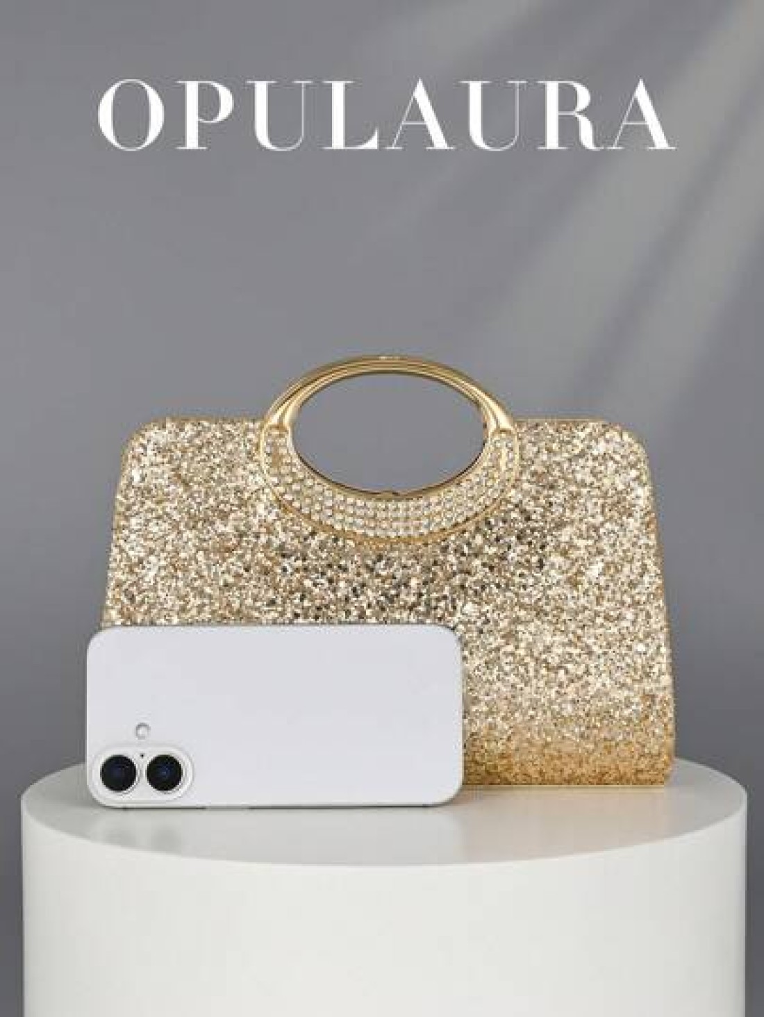 OpulAura Women s Fashion Sparkling Crystal Rhinestone Clutch Purse Luxury Shiny Rhinestone Evening Handbag For Prom Party Ball Birthday Celebration Bridal Clutch Elegant Prom Bag