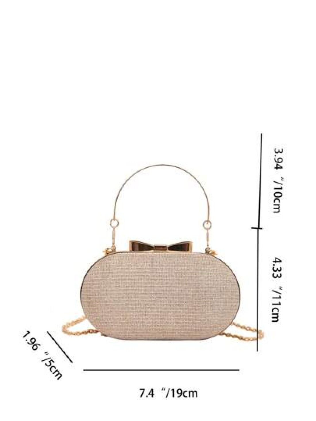 Elegant Fashionable Mini Evening Bag Shiny Clutch Purse Rhinestone Sparkly Evening Bag Metallic Chain Bridal Wedding Party Golden Bag Crossbody Handbag For Women Tready Party Bags Perfect For Party We
