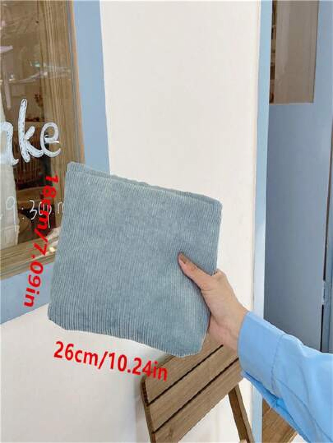 1 Piece Simple Corduroy Makeup Bag Handbag Organizer Pouch Casual Portable Cosmetic Case Summer Travel Vacation Home Bathroom Decor Holiday Makeup Organizer