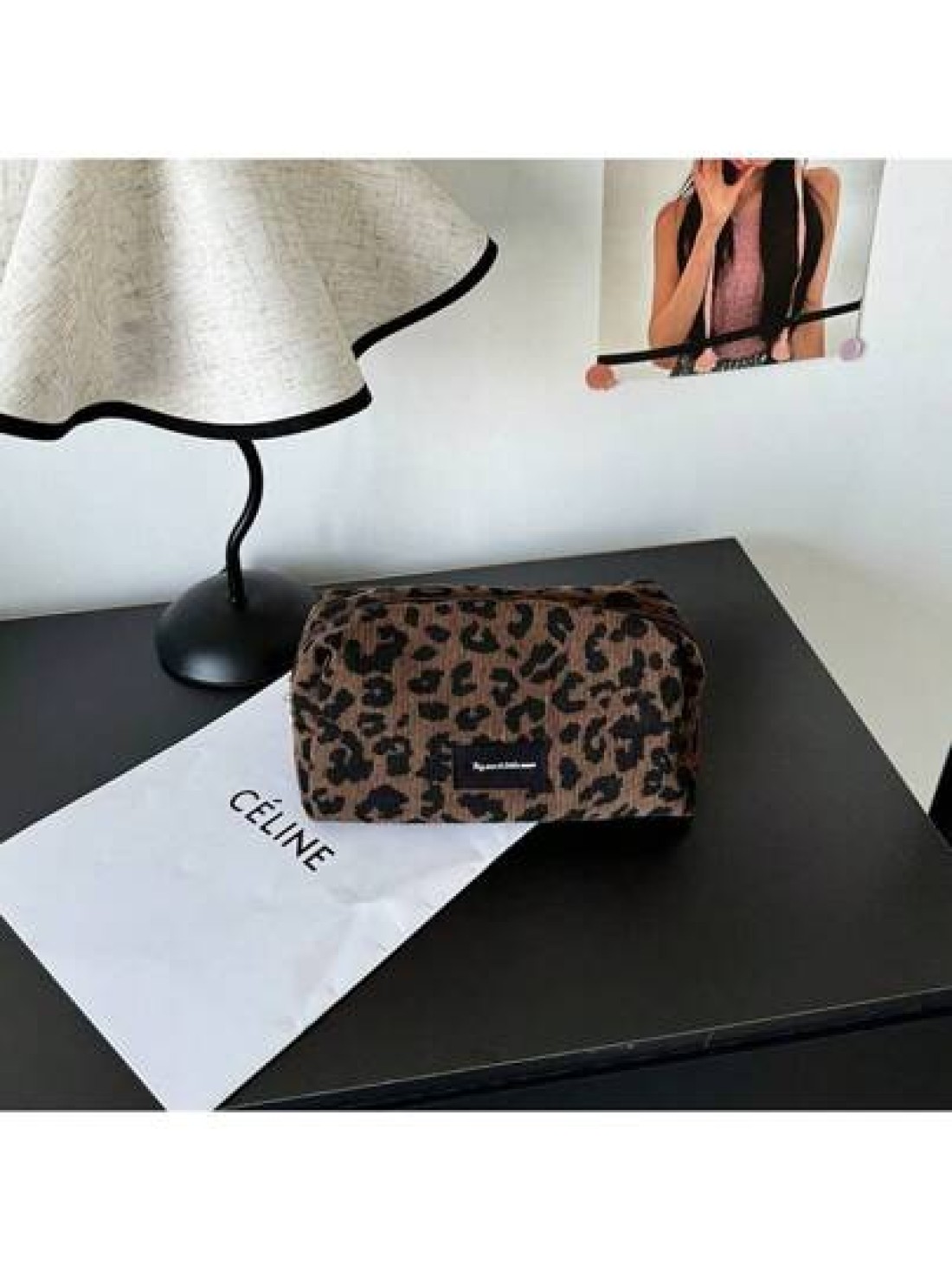New Leopard Print Cosmetic Bag Lipstick Case Large Capacity Makeup Organizer Versatile Design Summer Travel Vacation Home Bathroom Decor Holiday Makeup Organizer