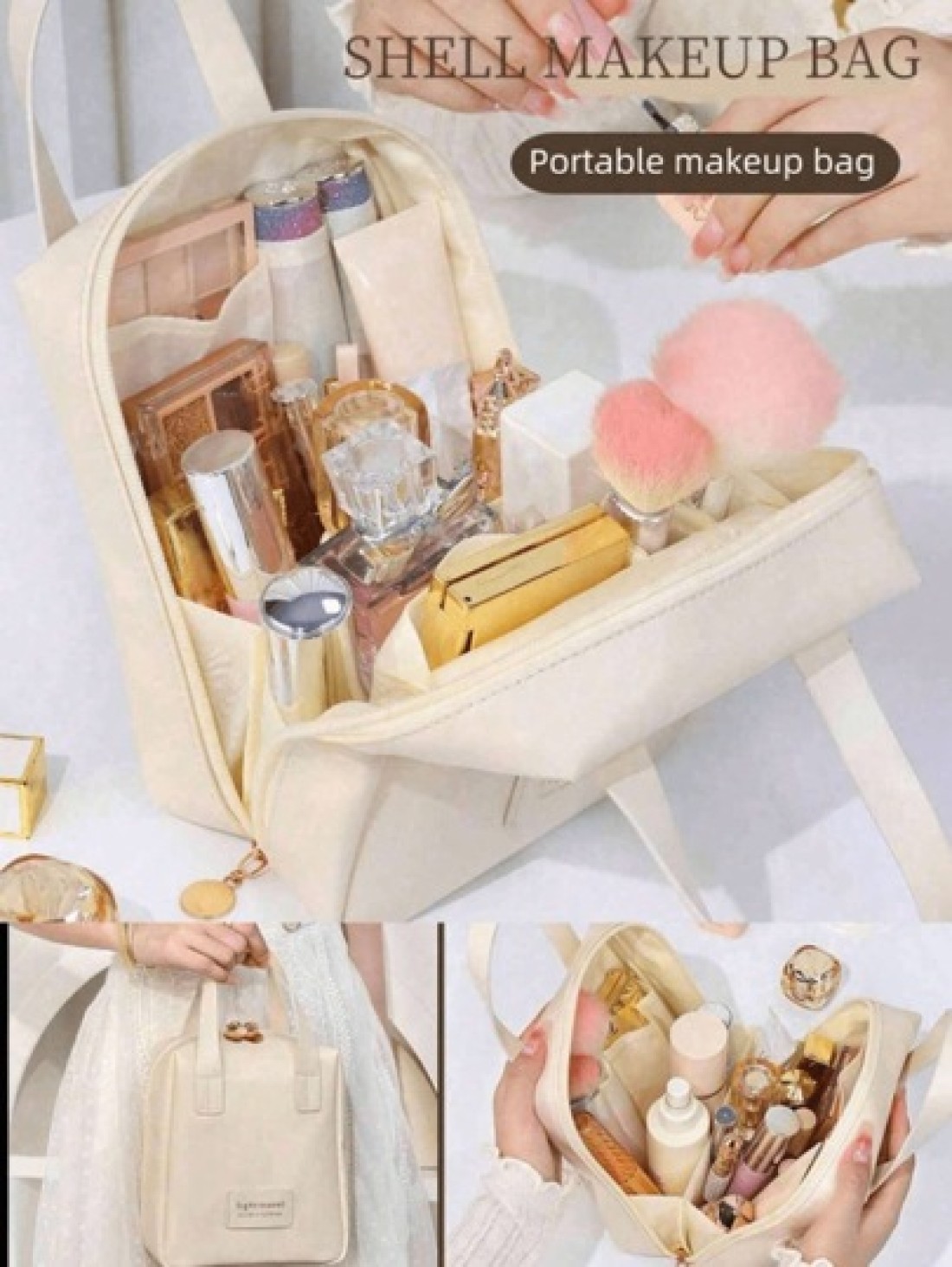 1pc Makeup Bag Cosmetic Bag Toiletry Bag Ladies Bag Portable Toiletry Kit Waterproof Makeup Bag Large Capacity Makeup Bag Cosmetic Travel Bag Multi Functional Travel Organizer Clutch Cosmetic Storage