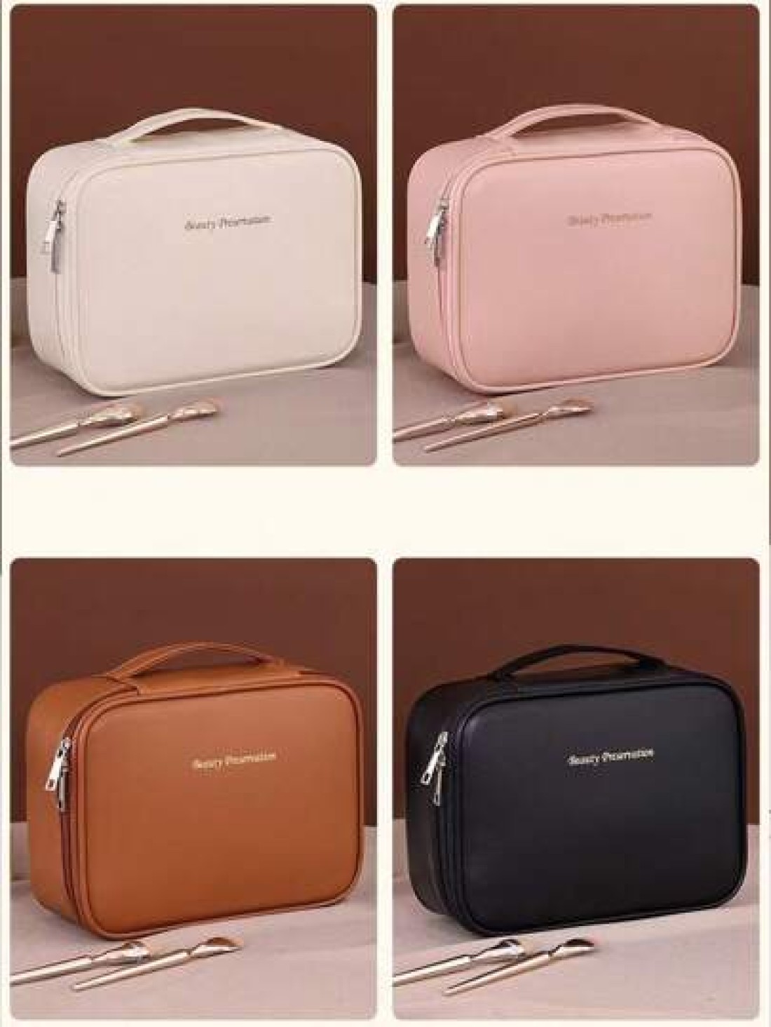 1pc Multifunctional PVC Makeup Bag Summer Travel Cosmetic Organizer Bag Waterproof Bathroom Storage Pouch For Skincare Makeup Brushes Eyeshadow Palette Compact Powder Lotion Lipstick Jewelry Bridesmai