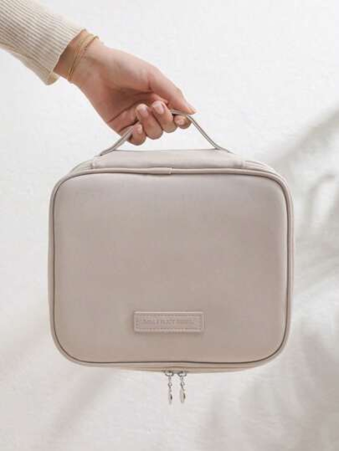 Portable Cosmetic Bag Toiletry Bag With Handle Pu Large Capacity Cosmetic Storage Bag Waterproof Travel Storage Bag Store Cosmetics And Travel Necessities Gift For Women