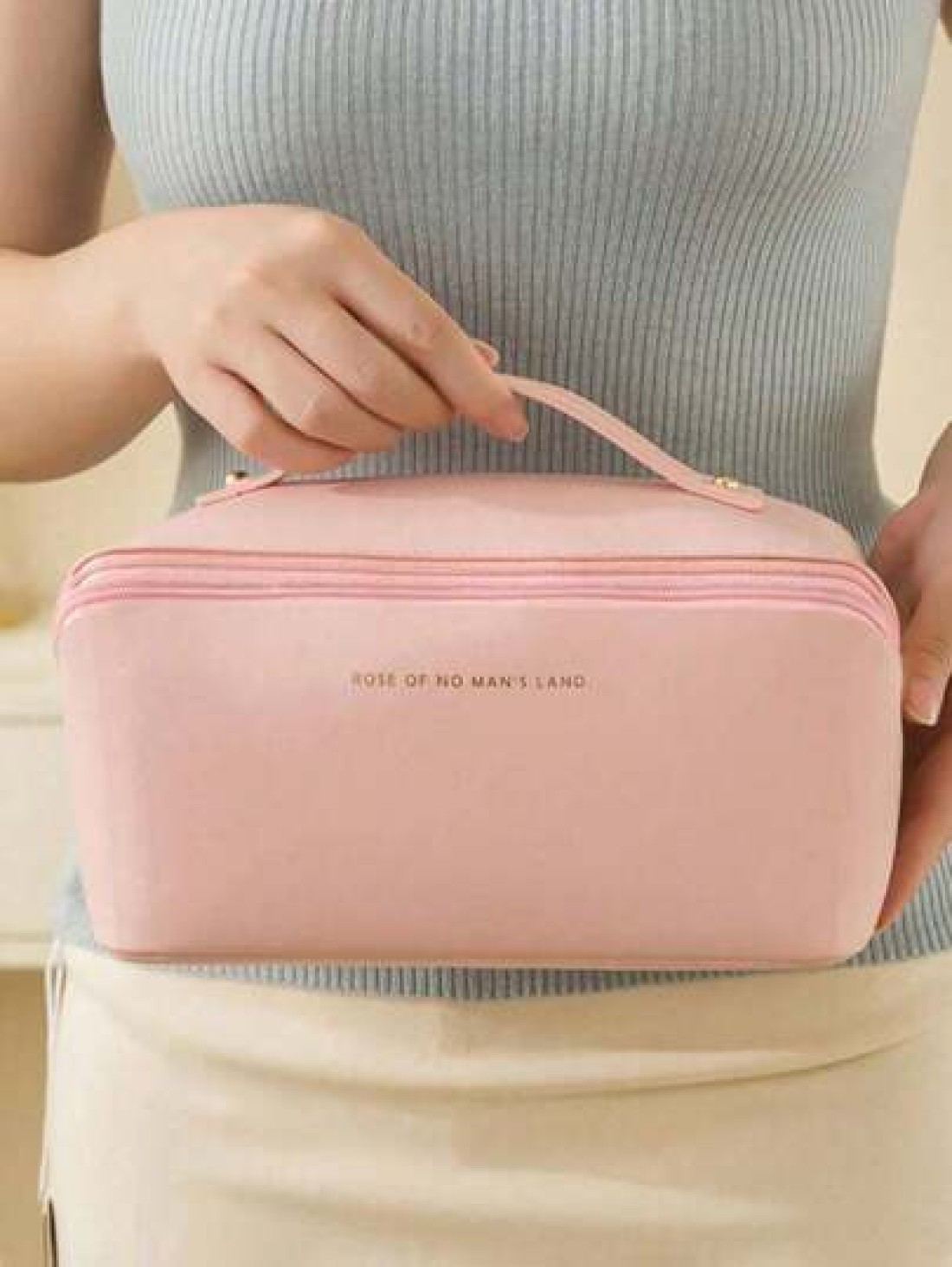 1pc Makeup Bag Makeup Organizer Portable Travel Storage Bag Waterproof Toiletry Bag Multi Functional Hanging Bag Skincare Product Bag Makeup Brush Holder Cosmetic Tool Bag Travel Essentials Bathroom S