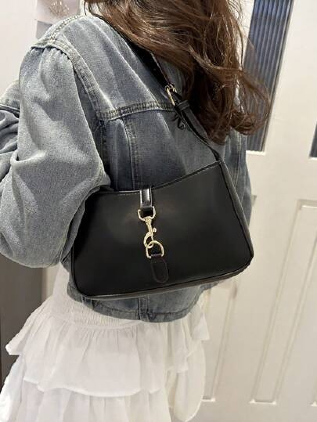 Minimalist Crescent Underarm Bag Shoulder Bag Women s Stylish Handbag Purse For Commuter