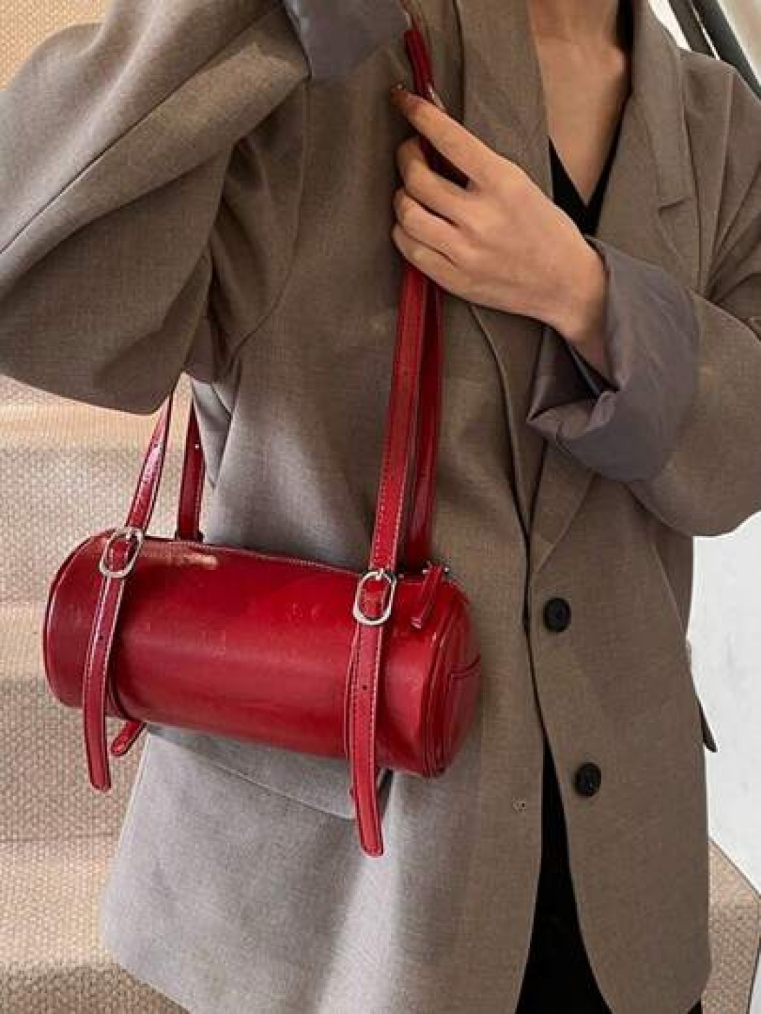 Vintage Red Cylinder Handbag For Women New Premium Niche Style Crossbody Bag Bridal Bag Wedding Bag Valentine S Day Gift