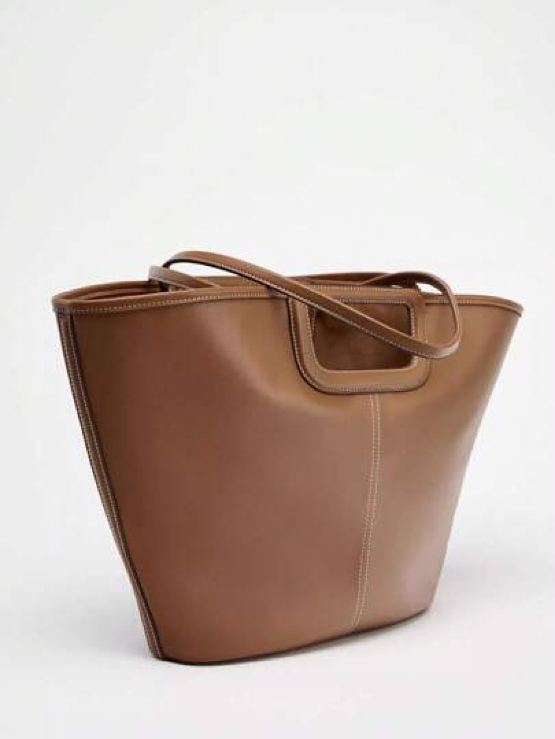 2025 Spring New Women Bag Large Capacity Handbag With Stitching Detail Shoulder Tote Bag For Grocery Shopping