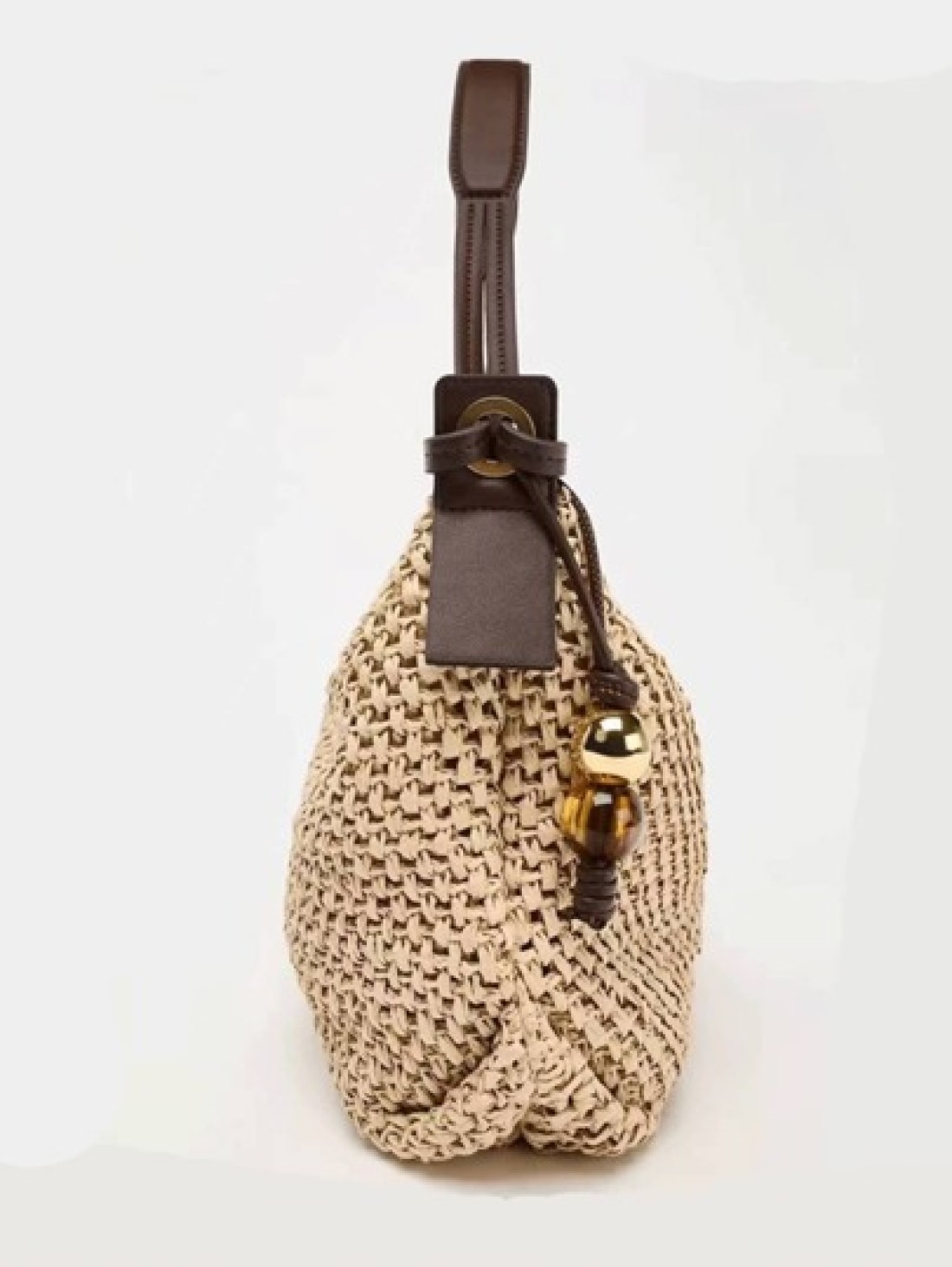 New Style Ladies Fashionable And Versatile Holiday Style Straw Woven Bag One Shoulder Crossbody Handbag Woven Underarm Dumpling Bag Summer Beach Bag Suitable For Holiday Party And Seaside Play