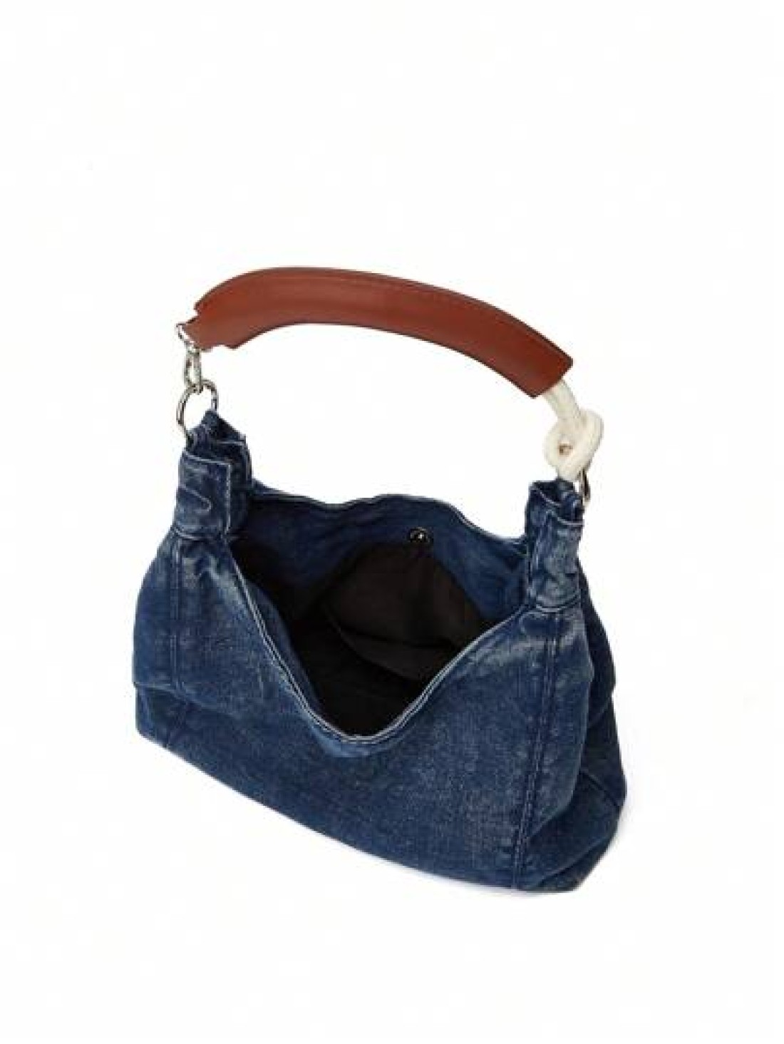 Niche High End Denim Tote Bag New Versatile Large Capacity Distinctive Handle Design Underarm Shoulder Bag Suitable For Going Out Dating Commuting Work Office Daily Use