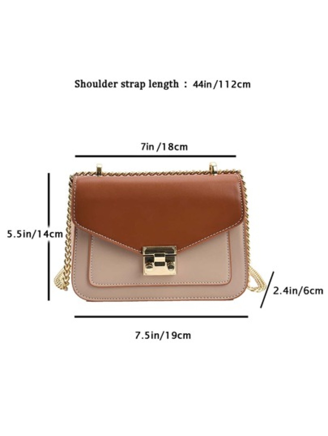 Mini Push Lock Chain Decor Flap Square Bag Shoulder Bag Clutch Bag Clutch Minimalist Classic Funky Leather Small Bag Square Bag Star Women Ladies Lover Travel Work Office Prom Party Weekend And Holida