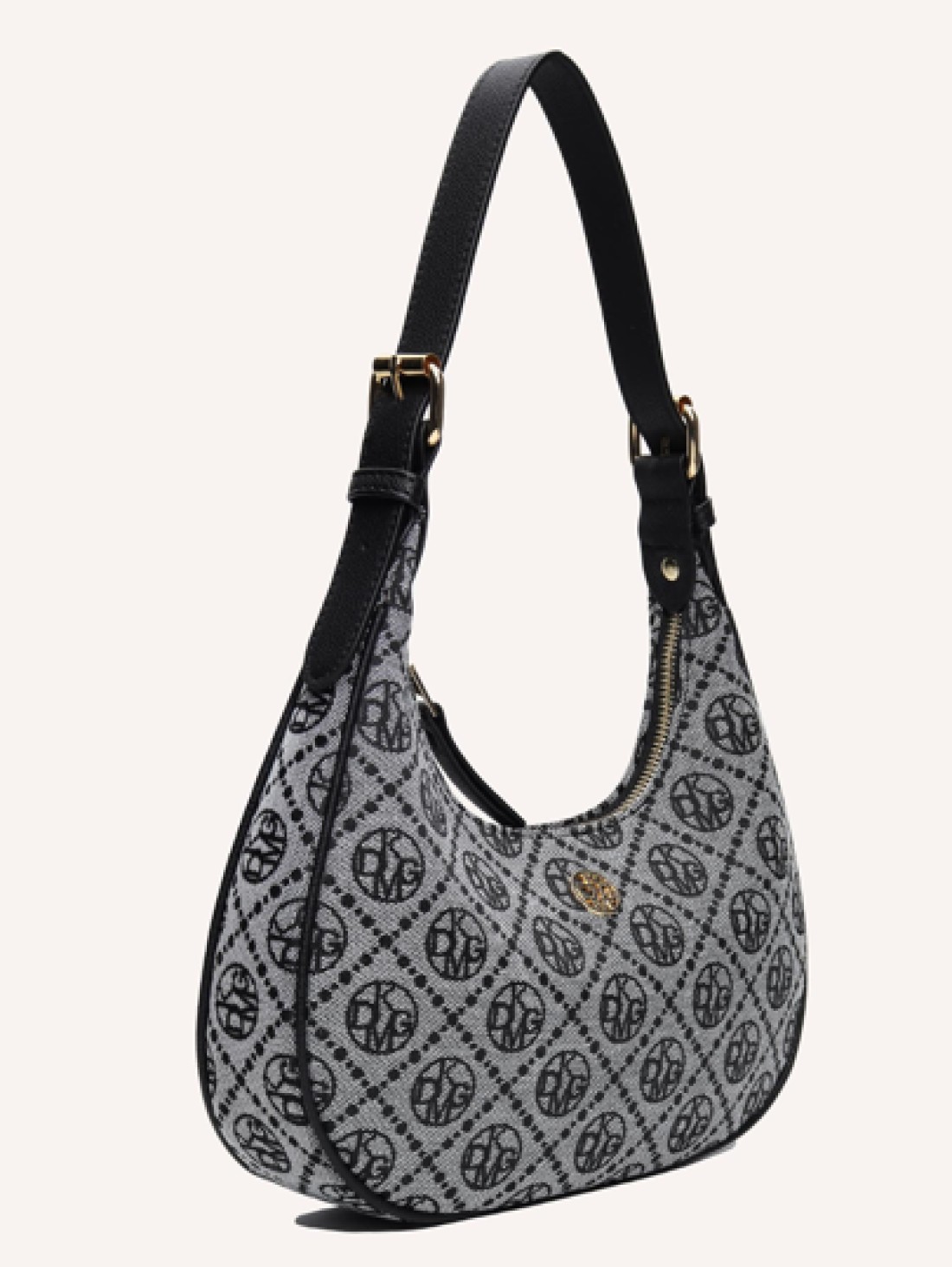 DK DKMG Women Handbag Shoulder Bag Fashion Classic Vintage Letter Jacquard Casual Tote Bag With Crescent Moon Pattern Suitable For Holidays Halloween Christmas Mother s Day
