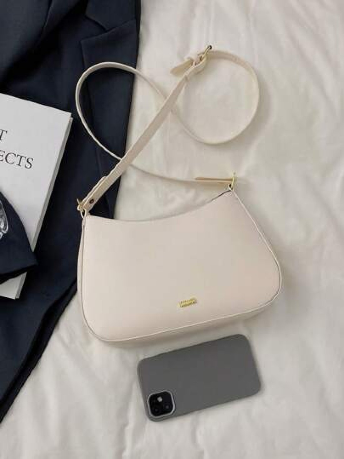 Fashionable Elegant Minimalist Portable Women s Shoulder Bag Mini Underarm Bag With Adjustable Long Shoulder Strap Suitable For Young Women Shopping Dating Party Outing Mall Business