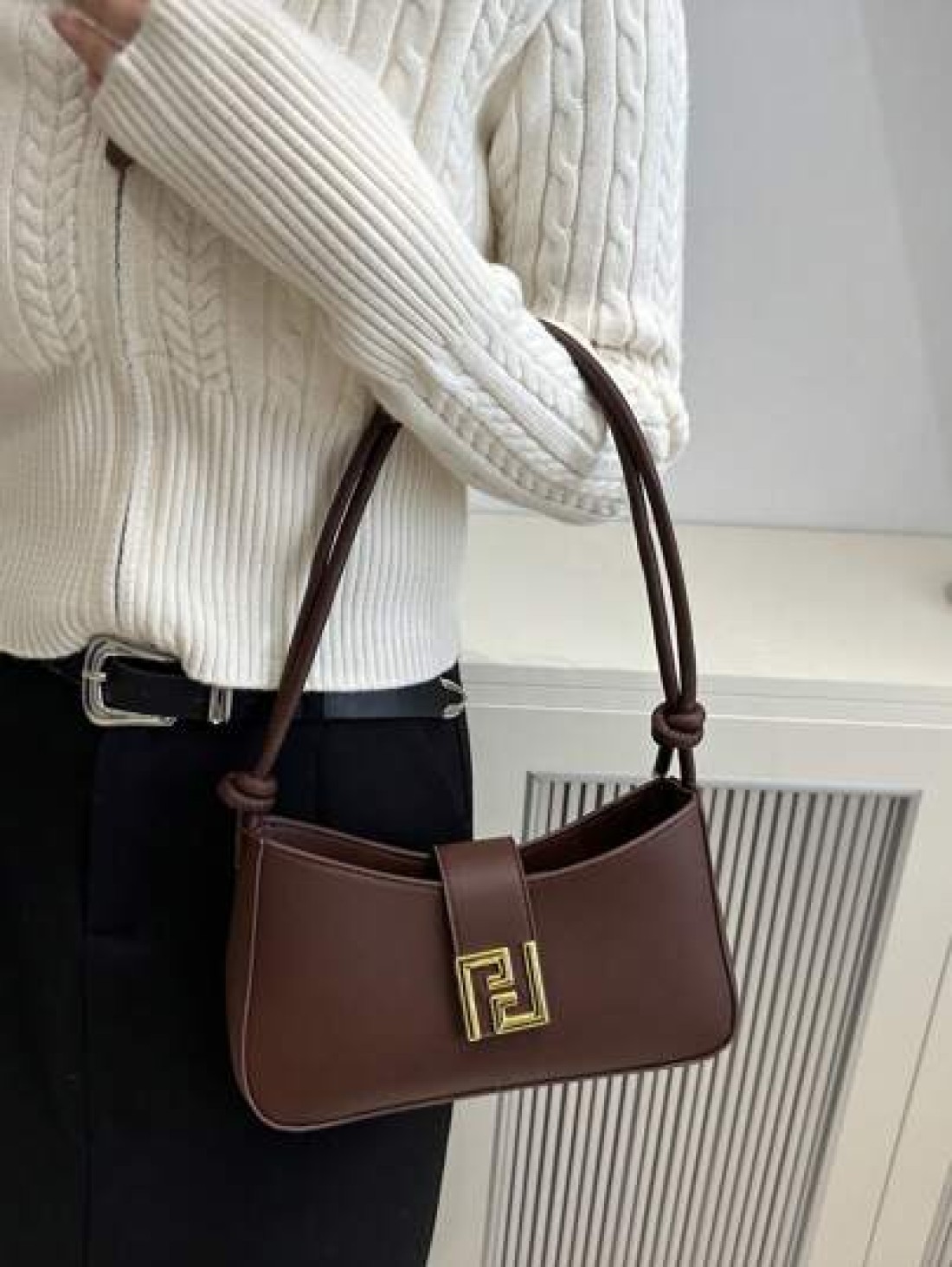 New Luxury Simple Solid Color Versatile Women Shoulder Bag