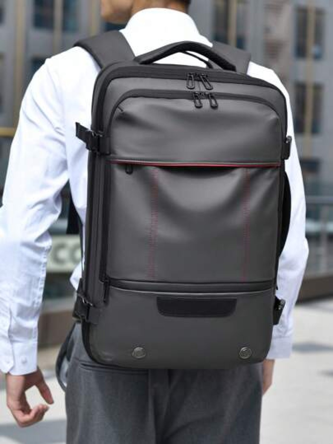 WEIXIER Vacuum Compression Travel Backpack With Laptop Compartment Multifunctional Rucksack For Business College Travel Graduation Camping