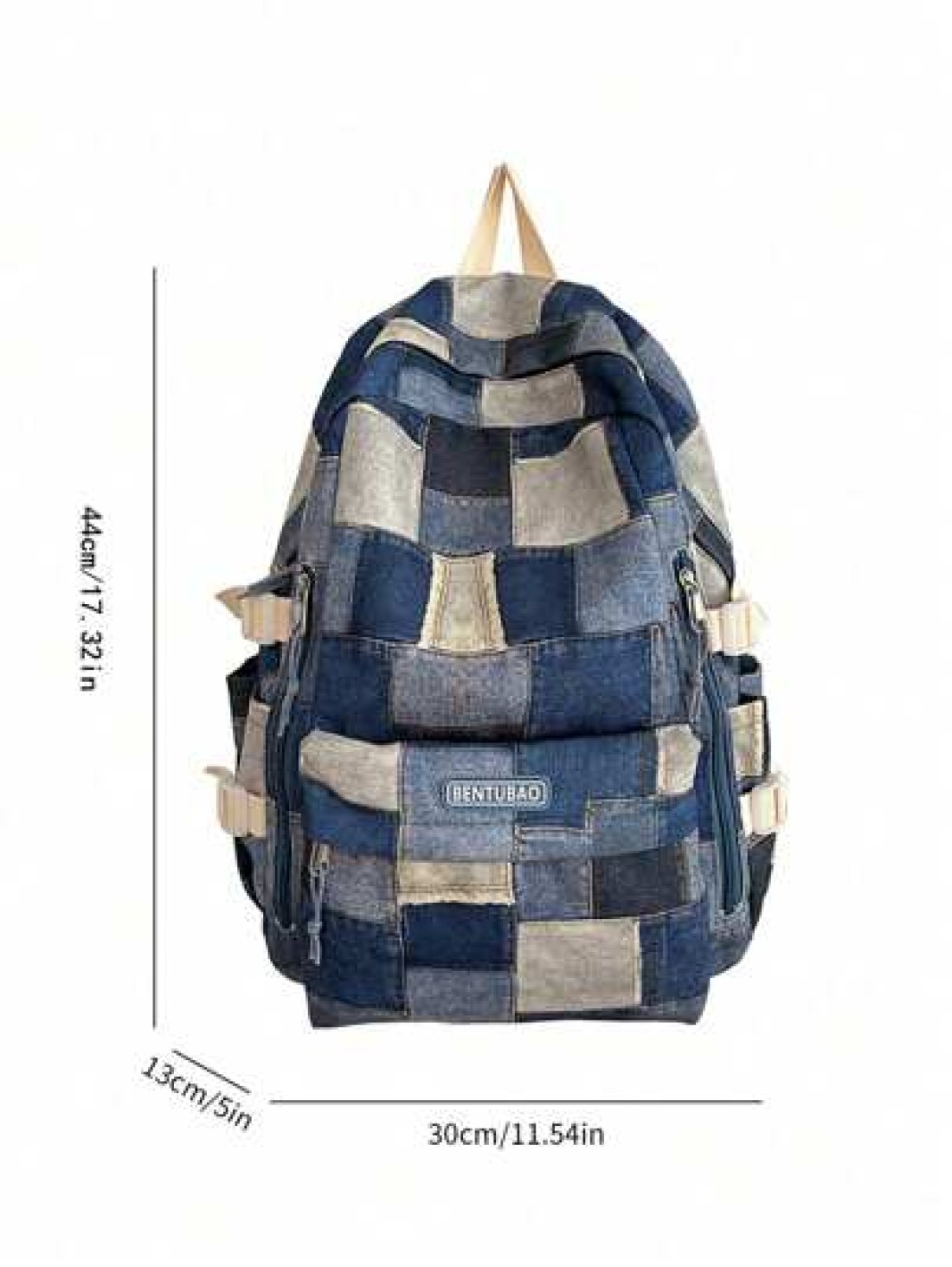 Fashionable Colorblock Plaid Casual Large Capacity Backpack For Men Versatile Daily Commute School Backpack Students Book Bag School Bag For Books School Supplies Gifts Fall Christmas Scream Bag Backp