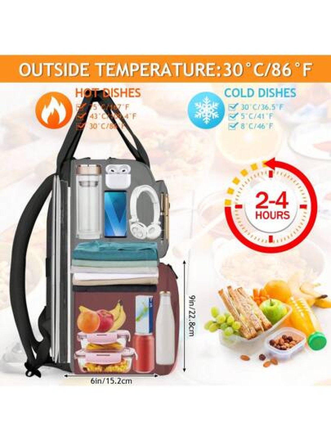 NEWHEY Lunch Backpack For WMen 15 6 In Laptop Backpack With Insulated Bag Waterproof Travel Backpack Flight Approved With USB Charging Port For Work School Picnic Backpack For Travel