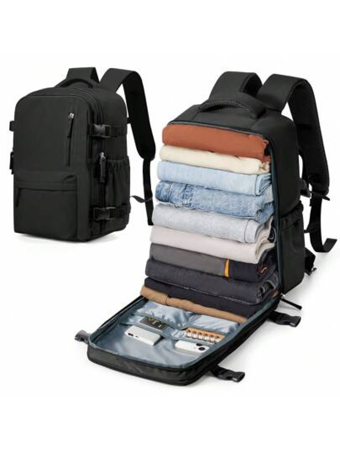 Large Capacity Vintage Style Nylon Travel Duffel Bag Airline Approved Carry On Spacious For Men With Multiple Compartments And Pockets Black Airline Compliant Carry On Bag Vintage Style Bag Secure Zip