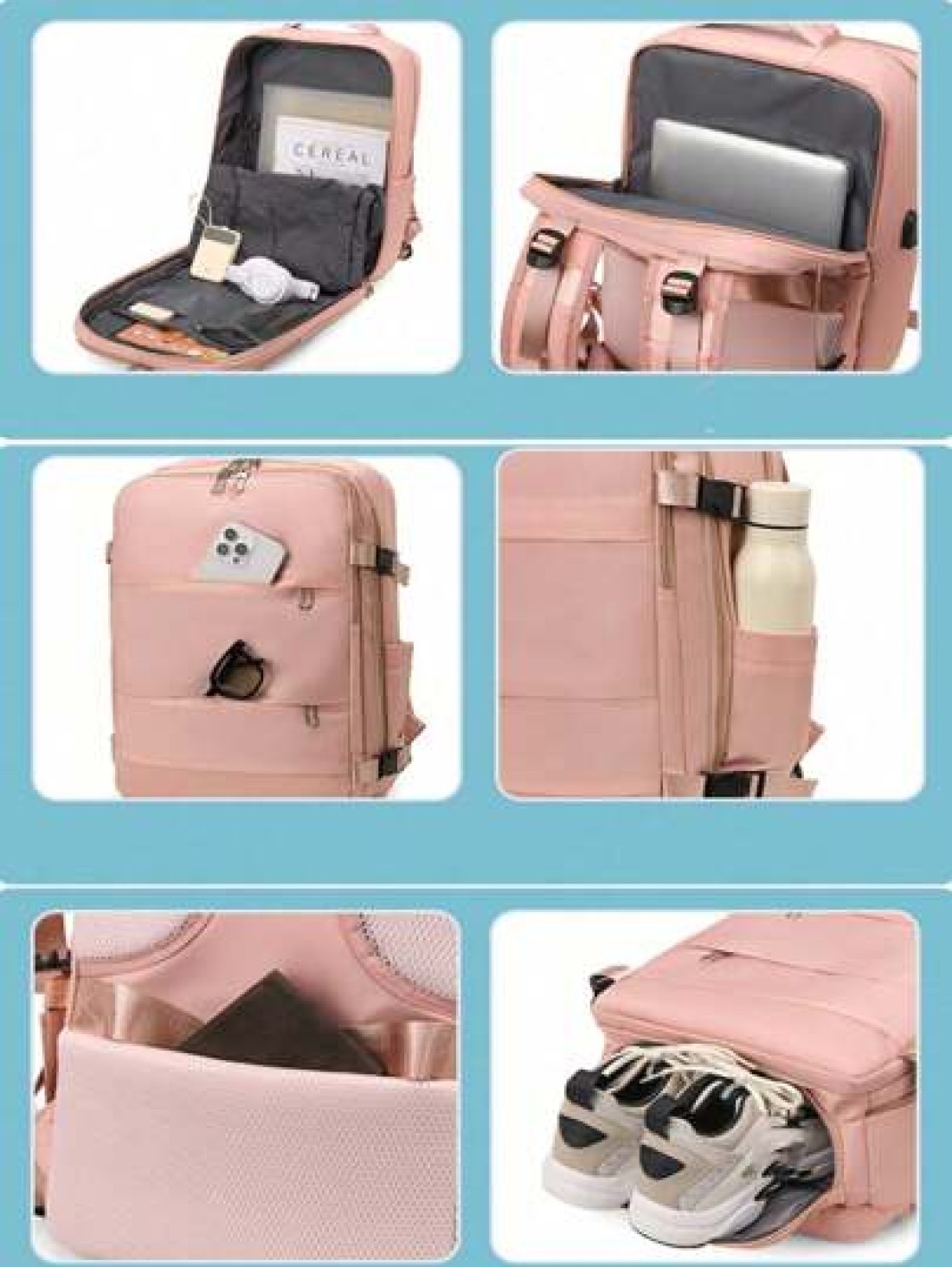 1 Pc Large Capacity Travel Backpack For Women Work Bag Carry On Hand Luggage Water Resistant Business Large Day Pack Weekender Bag Slim Laptop Backpack College Bag Computer Bag Gifts For Men Women For