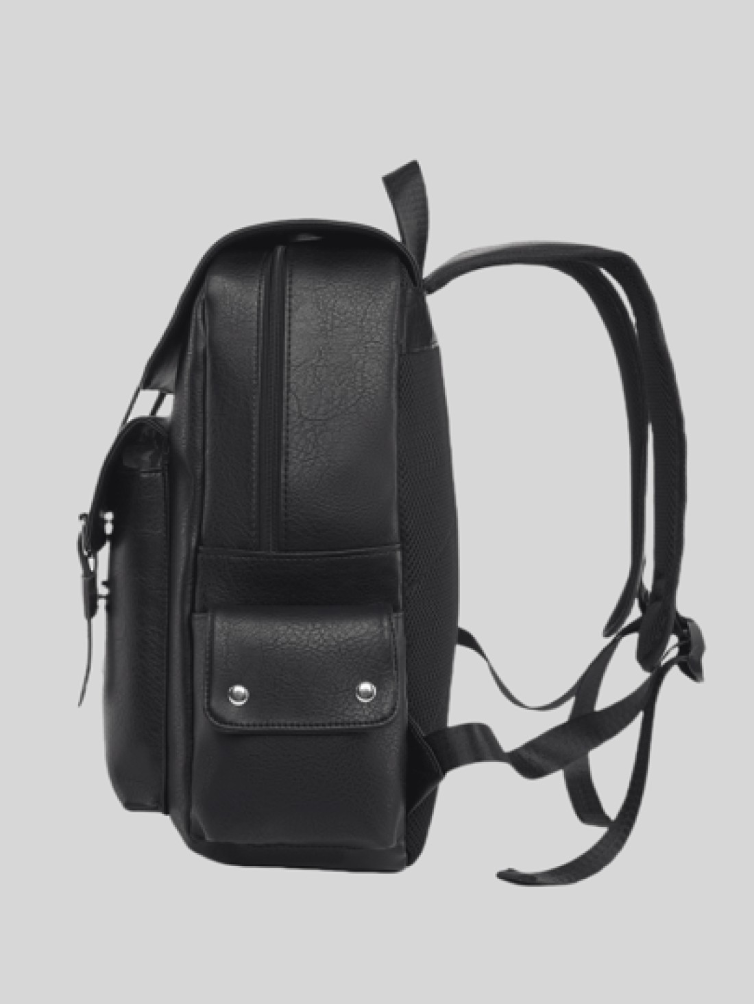 Large Laptop Backpack Men PU Leather Backpacks Male Teenagers Boys Black Schoolbag
