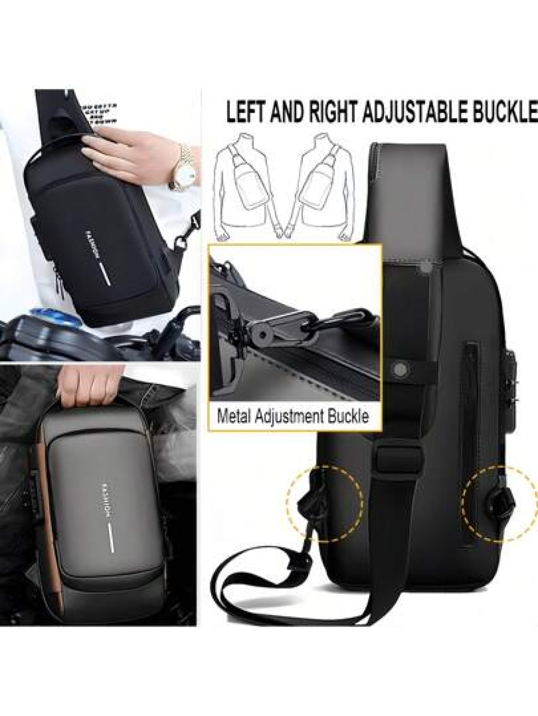 1 Multi Functional Waterproof Shoulder Bag Suitable For Outdoor Travel And Work Large Capacity Messenger Bag