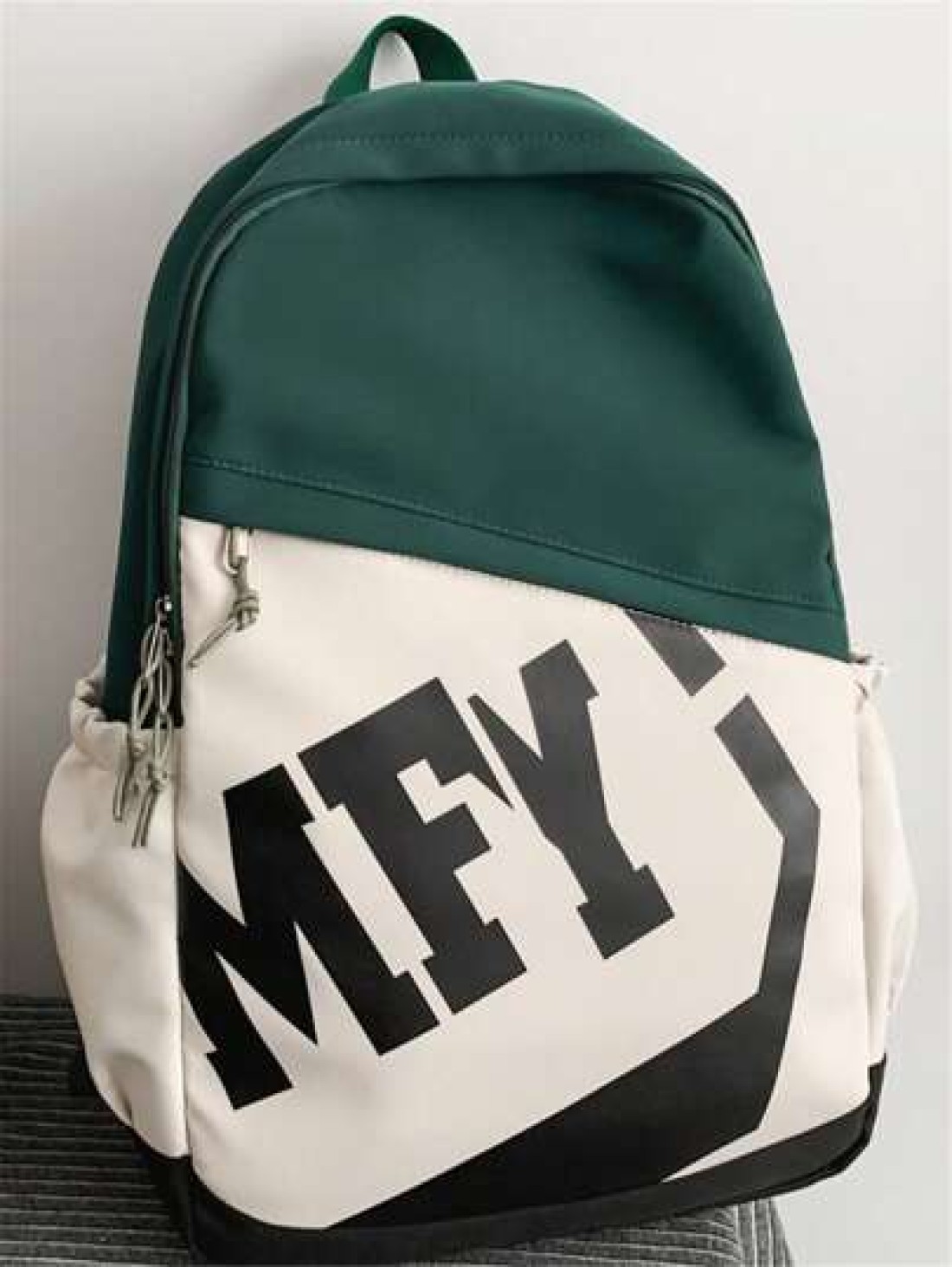 New Versatile And Fashionable Backpack Casual Contrasting Color Large Capacity Men s Backpack Printed Letter Student Bag 15 Inch Computer Bag 20L University Student Japanese Casual Travel Backpack Men