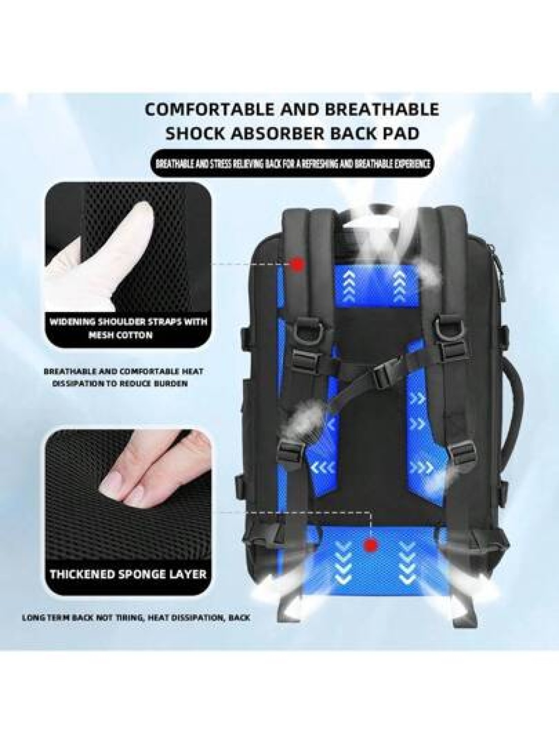 Large Capacity Vacuum Compression Business Travel Backpack Simple Fashion