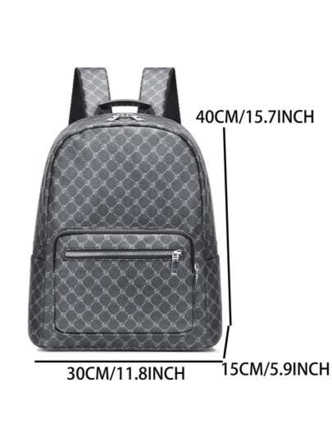 15 Inch Men Geometric Pattern Casual School Backpack Laptop Computer Bag Bookbag Shoulder Bag College School Graduate University Students For Business Outdoor Travel Camping Sport Leather Bag For Book