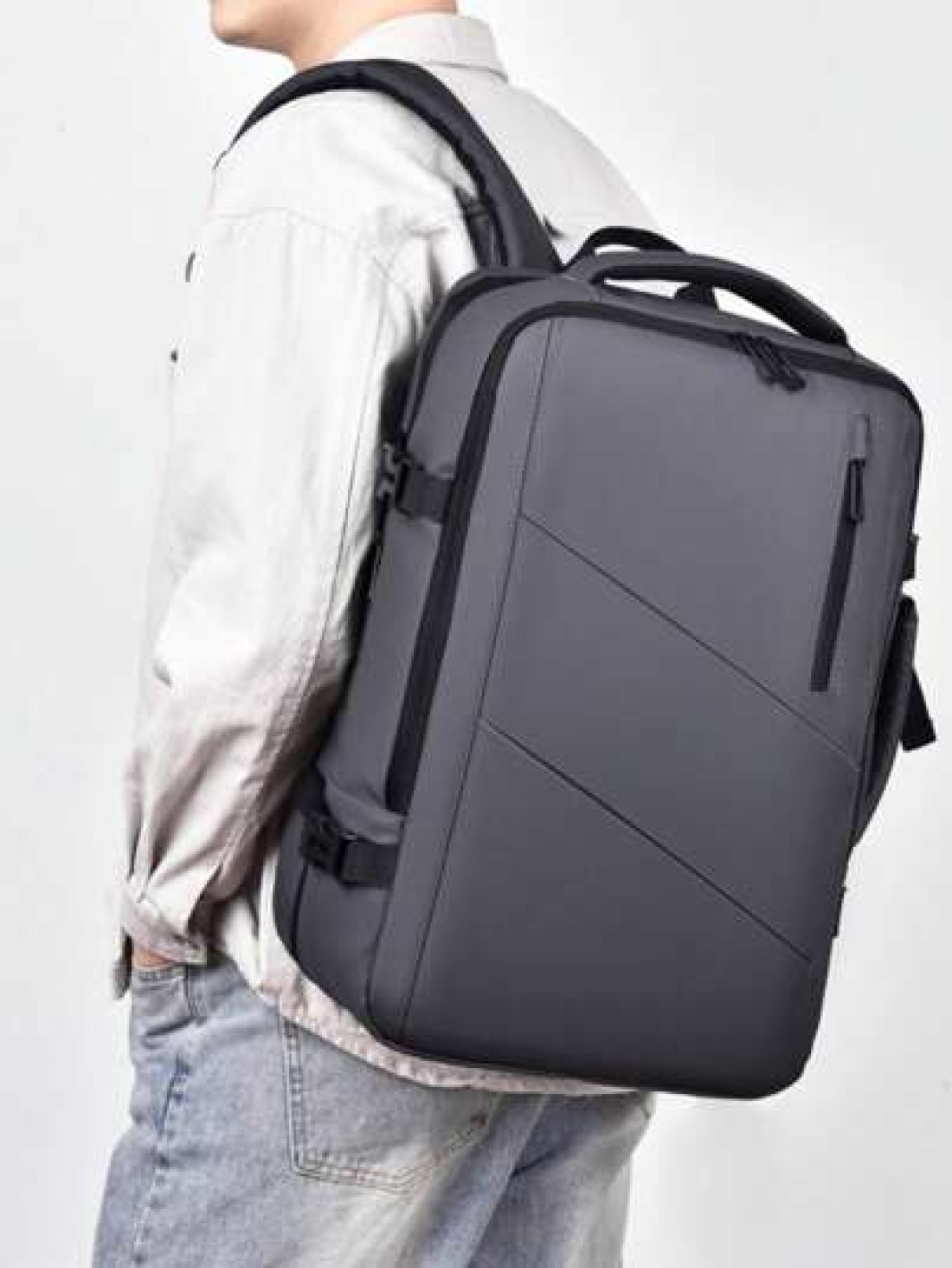 Men s Large Capacity Casual Backpack Commuter Bag Travel Bag Carry On Backpack