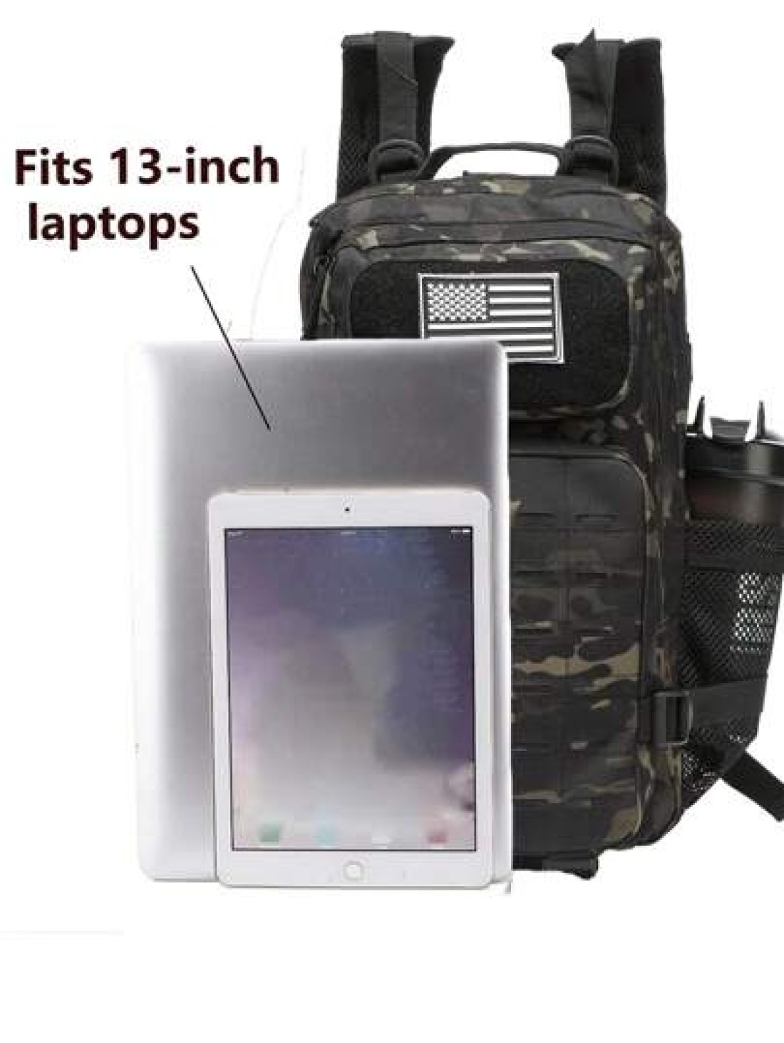 THURAM 13 Inch Laptop Backpack 20L GYM Bag With 2 Bottle Holders Water Proof Trekking Fishing Hunting Bag Backpack Outdoor Rucksacks School Bag Camping Daypack School Summer Vacation Funny Gifts Chris