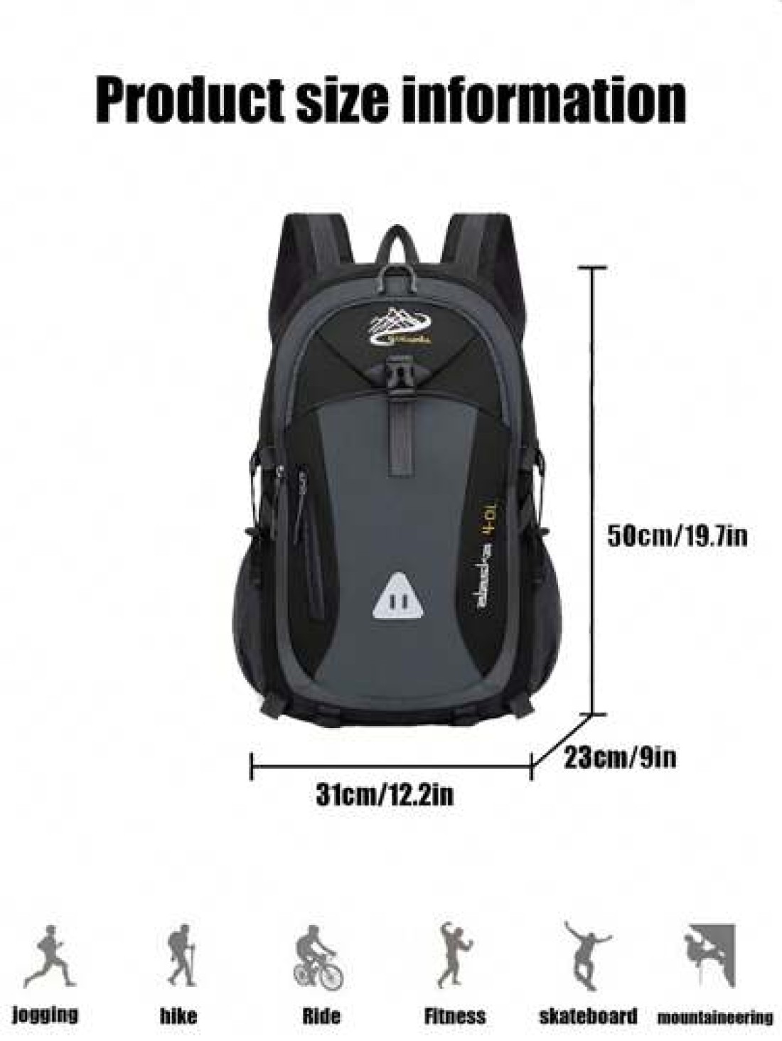 1 Piece Large Capacity Waterproof Fashion Outdoor Hiking Bag Travel Bag Backpack With Multiple Pockets And Compartments Student Backpack School Bag With Headphone Jack Sports School Bag Commute School