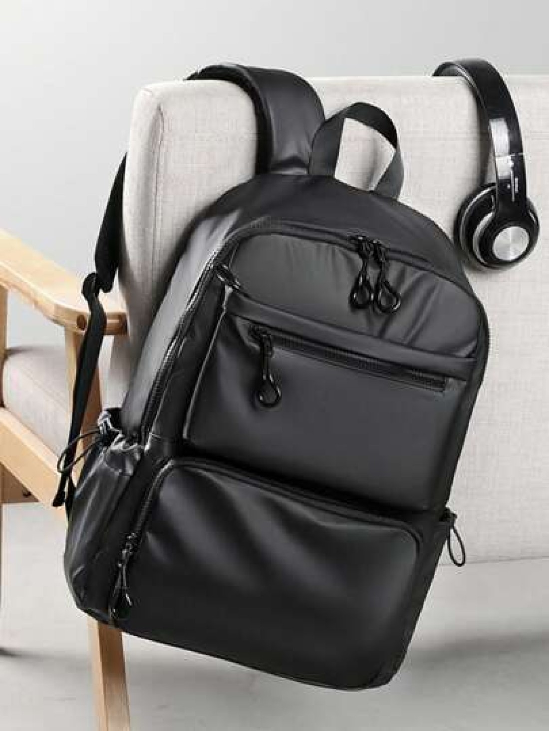 Black Waterproof Backpack Laptop Bag School Backpack For Men