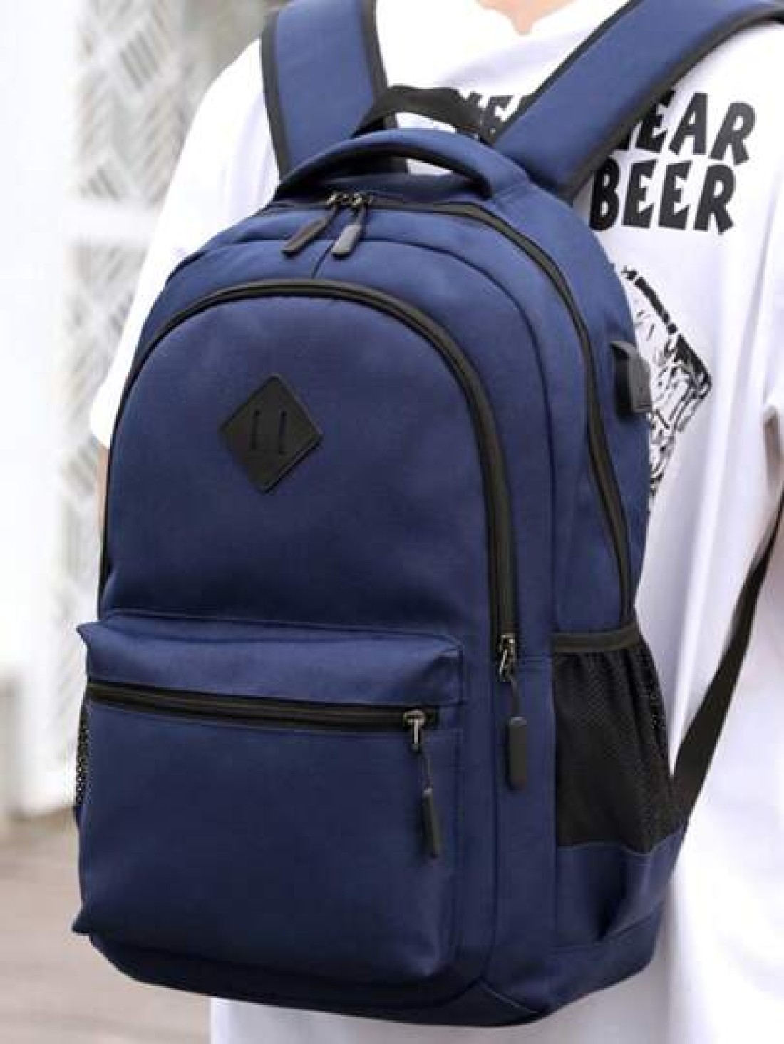 USB Convenient Charging Multi Pocket Backpack Men Purse Can Hold 15 6 Inch Computer Bag Lightweight School Bag Large Capacity Travel Bag Commuter Convenient Day Bag Multi Functional Book Bag For Stude