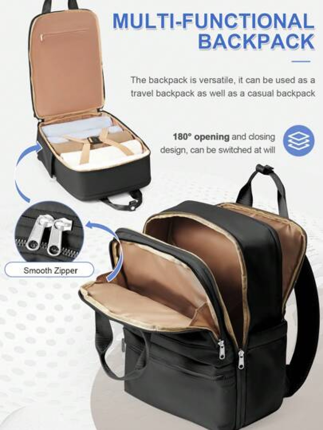 Large Capacity Business Backpack Travel Suitcase Backpacks Water Resistant Luggage Daypack Large Travel Backpack For Women Men Carry On Backpack Hiking Backpack Waterproof Outdoor Sports Rucksack Casu