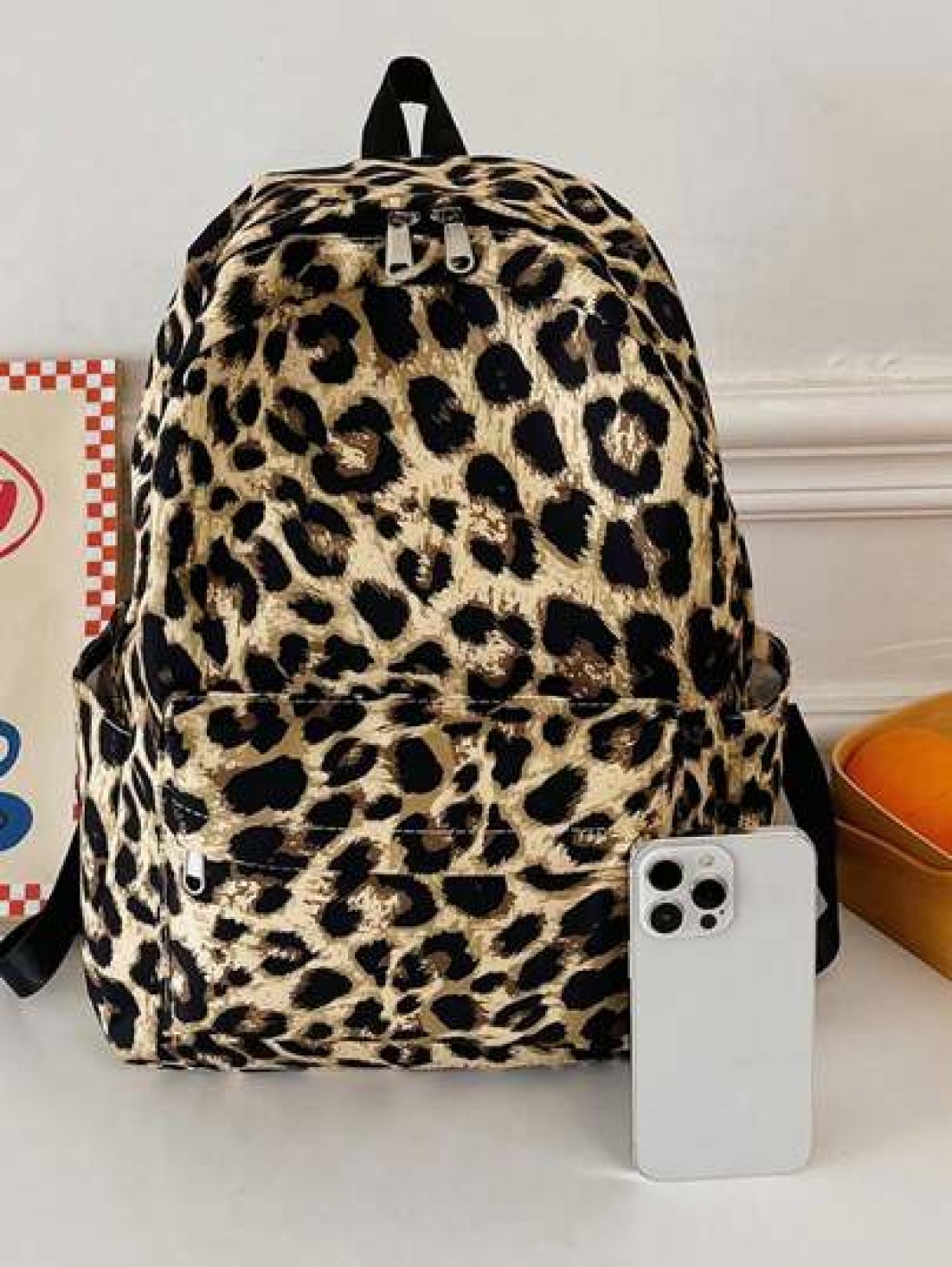 1pc New Leopard Print Large Capacity Multifunctional Preppy Style Fashion Backpack School Backpack Book Bag School Backpack Large Backpack School Backpack Back To School Bag Lightweight Portable Class