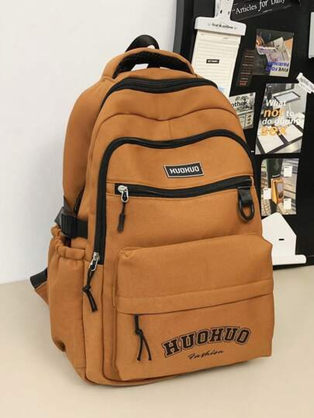 Large Capacity Men s Backpack Stylish And Simple With Multiple Pockets Suitable For Students Versatile Letter Print Commuting Unisex