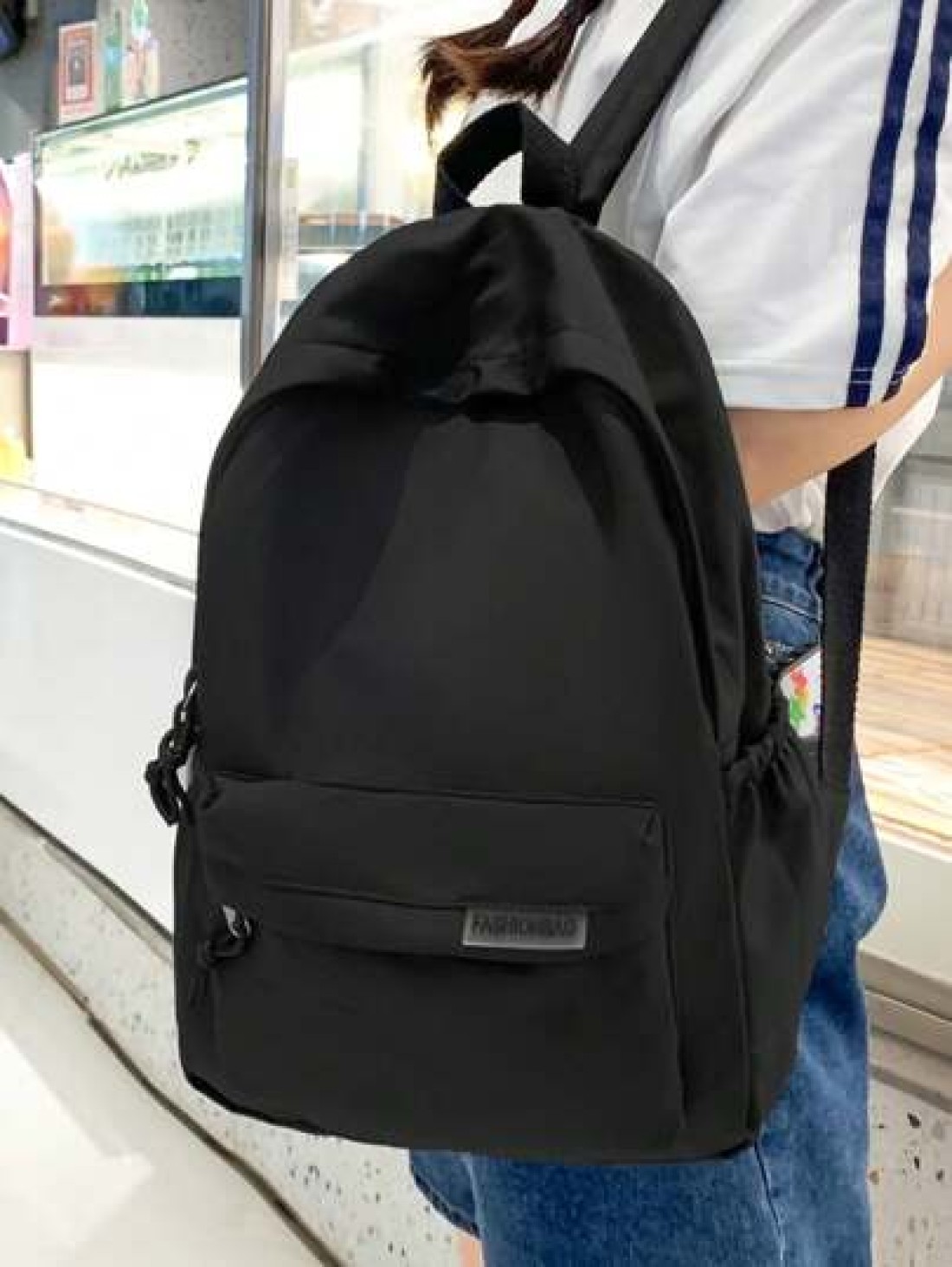 Large Capacity Solid Color Men s Backpack Fashionable And Simple Travel Bag Suitable For Casual Use Japanese Style Student And Commuter Backpack Unisex