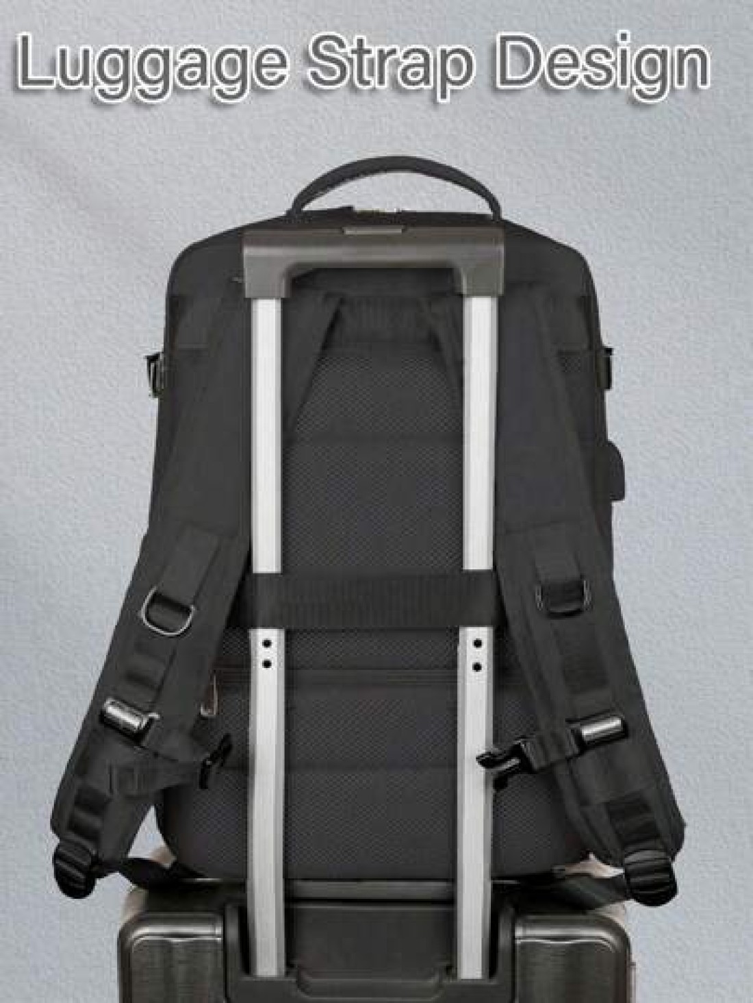 Travel Backpack For Men Work Bag Carry On Hand Luggage Water Resistant Business Large Daypack Weekender Bag Slim Laptop Backpack With USB Charging Port College Bag Computer Bag Gifts For Men