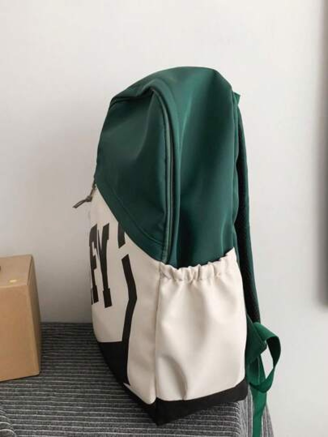 New Versatile Fashion Color Block Backpack Casual Large Capacity Men s Backpack With Letter Print 15 Laptop Bag 20L