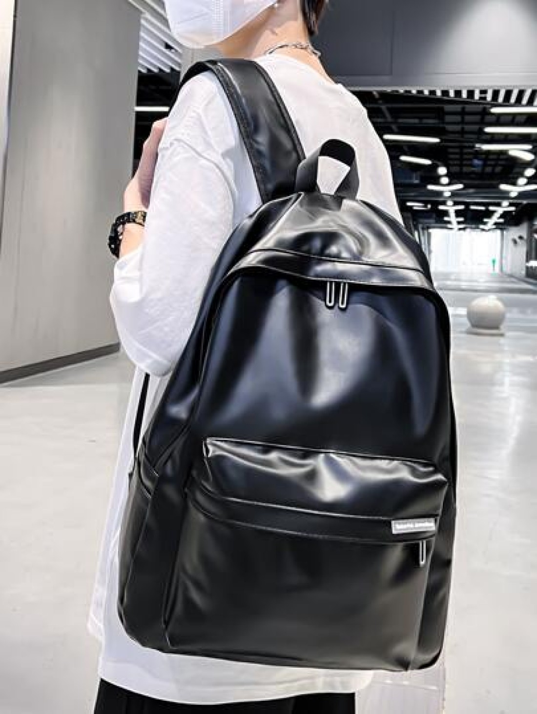 peach tree 1pc Fashionable Minimalist Campus Backpack Suitable For 12 Inch Tablets Versatile High Capacity Water Resistant Streamlined Suitable For School Travel Hiking Outdoor Business Fitness Back T