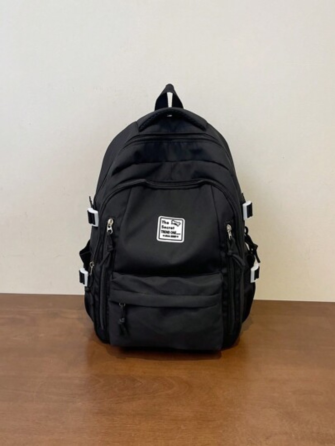 15 6Inch Large Capacity Water Proof Foldable Dirty Resistant Letter Patch Decor Laptop Backpack Medium Black Schoolbag For Travel College School Casual Backpack Thanksgiving Purse Computer Black Bag H