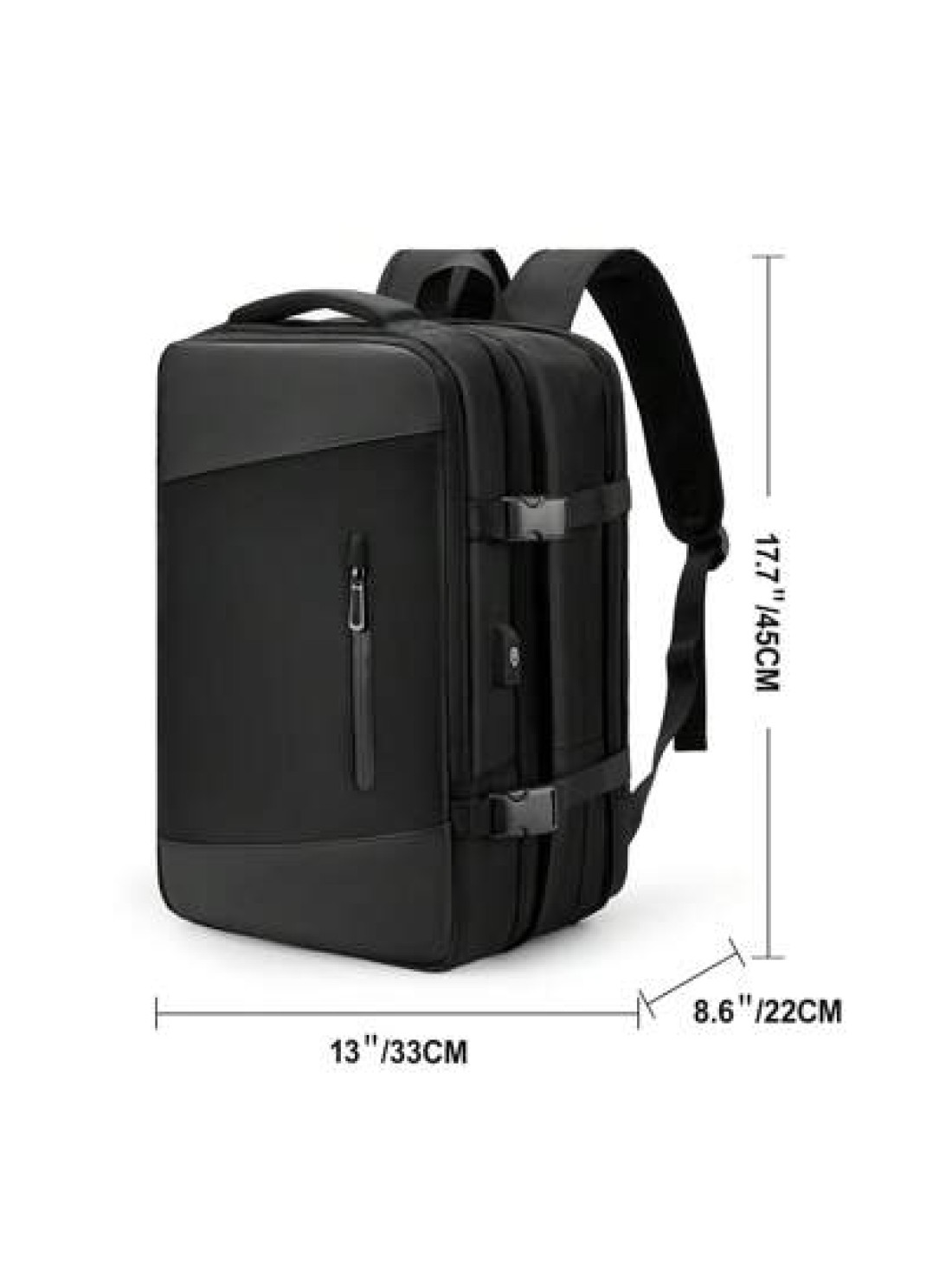 17 Inch Medium Functional Backpack Zip Front With Usb Charging Port School Bag School Backpack For School Daypack Laptop Bag Computer Bag Bookbag Rucksack Shoulder Bag Travel Bag Sport Bag College Bag