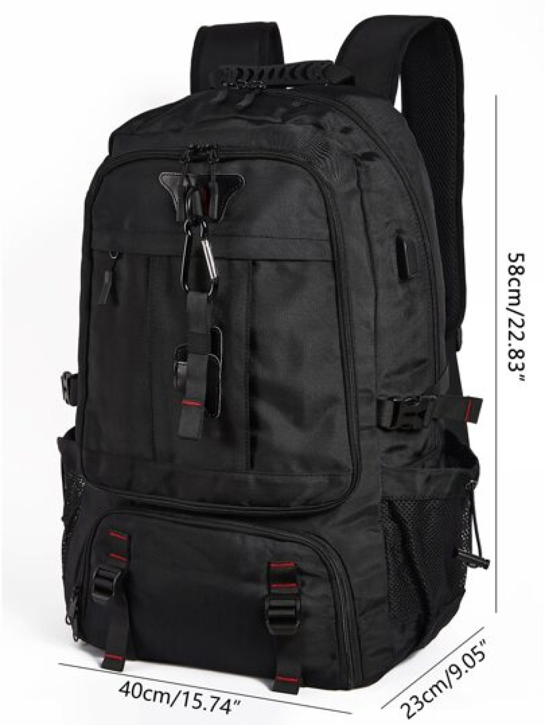 80L Outdoor Backpack Climbing Travel Rucksack Sports Camping Hiking Backpack Large School Bag Pack For Male With Shoes Pocket Travel Backpack Luggage Bag Vacation Summer Laptop Carry On Fabric Laptop