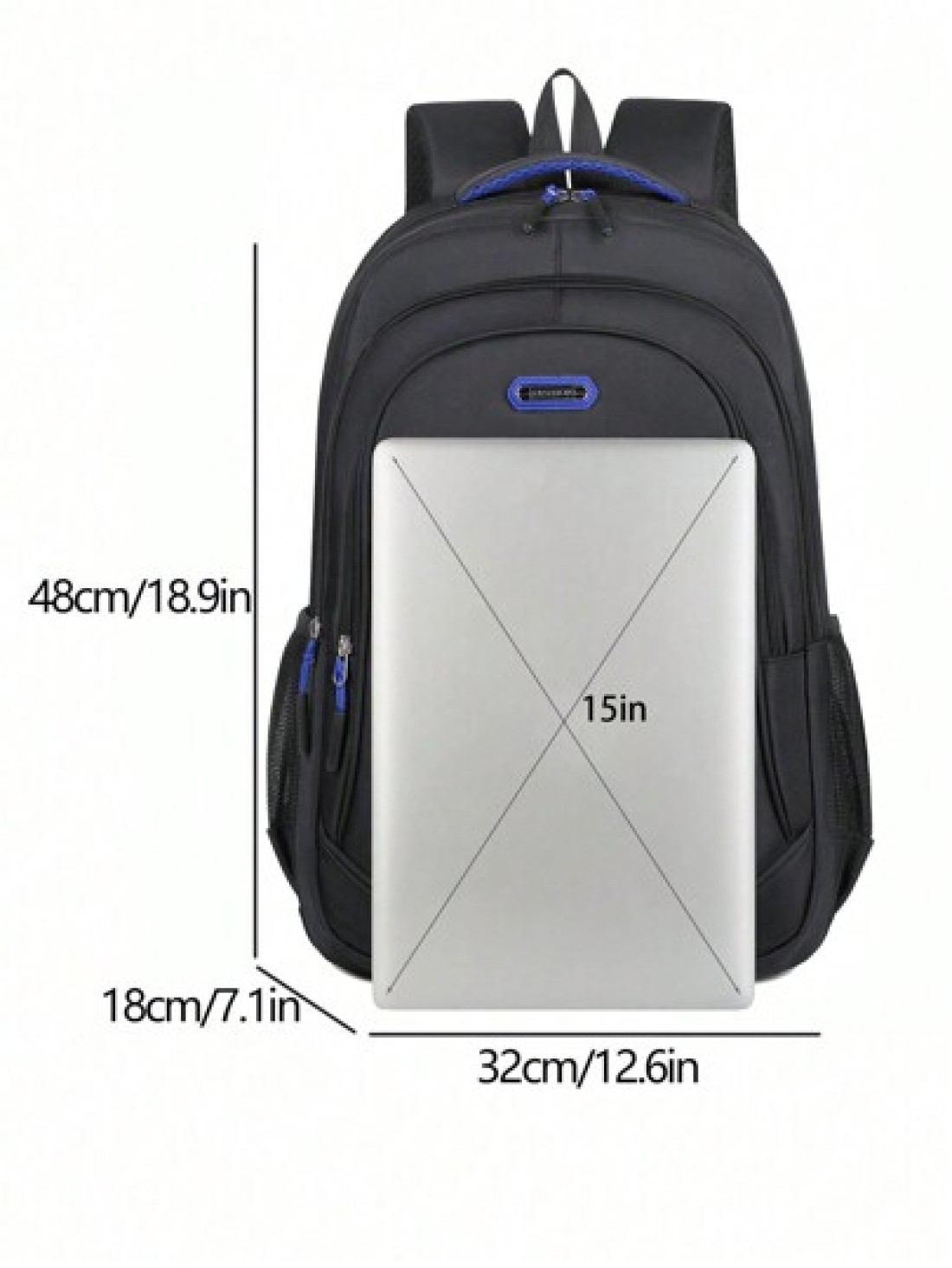 121Reinforced Waterproof Large Capacity Bag College Students Schoolbag Going Out Computer Backpack Casual Travel Backpack Vacation School Summer Laptop Carry On Polyester Business Casual Personalized