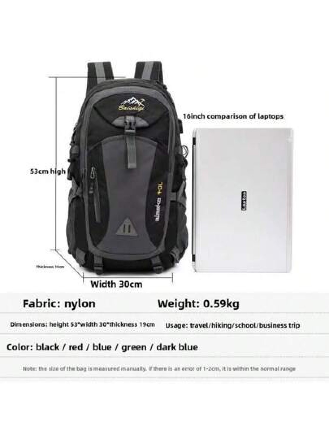 Men s Riding Backpack Light And Ultra Light 40L Outdoor Sports Waterproof Mountaineering Bag Unisex Mountain Riding Backpack Fashion Leisure Backpack Travel Backpack Water Proof Backpack